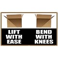 Safety Banners; Lift With Ease Bend With Knees, 3Ft X 5Ft