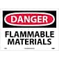Danger Labels; Flammable Materials, 10" x 14", Adhesive Vinyl