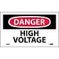Danger Labels; High Voltage, 3" x 5", Adhesive Vinyl, 5/Pack