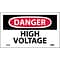 Danger Labels; High Voltage, 3X5, Adhesive Vinyl, 5/Pk
