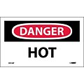 Danger Hot; 3X5, Adhesive Vinyl, 5/Pk