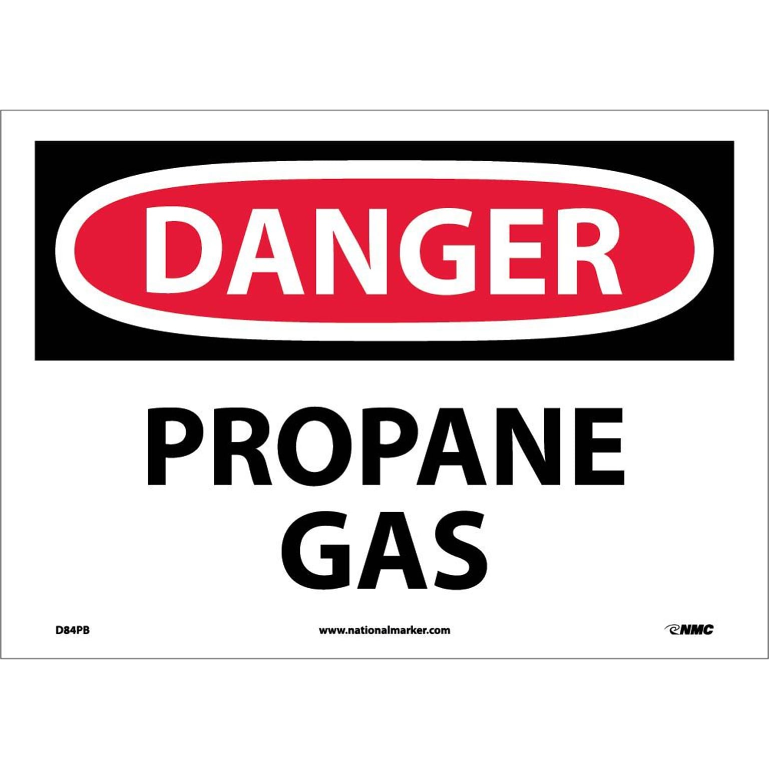 Danger Labels; Propane Gas, 10X14, Adhesive Vinyl