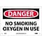 No Smoking Oxygen In Use, 7X10, Rigid Plastic, Danger Sign