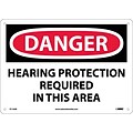Danger Signs; Hearing Protection Required In This Area, 10X14, .040 Aluminum