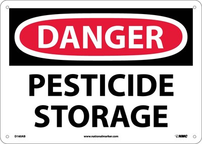 Danger Signs; Pesticide Storage, 10X14, .040 Aluminum