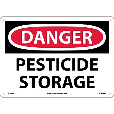 Danger Signs; Pesticide Storage, 10X14, .040 Aluminum