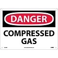 Danger Signs; Compressed Gas, 10X14, Rigid Plastic