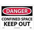Danger Labels; Confined Space Keep Out, 10X14, Adhesive Vinyl