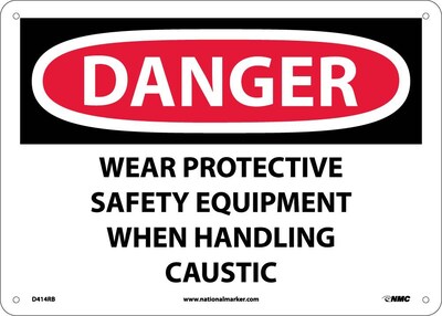 Danger Signs; Wear Protective Safety Equipment When. . ., 10X14, Rigid Plastic