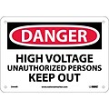 High Voltage Unauthorizrd Personnel Keep. . ., 7X10, Rigid Plastic, Danger Sign