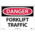 Danger Signs; Forklift Traffic, 10X14, .040 Aluminum