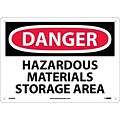 Danger Signs; Hazardous Materials Storage Area, 10X14, .040 Aluminum