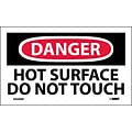 Danger Labels; Hot Surface Do Not Touch, 3X5, Adhesive Vinyl, 5/Pk