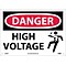 High Voltage (Graphic), 10X14, Rigid Plastic, Danger Sign