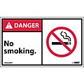 Danger Labels; No Smoking (Graphic), 3X5, Adhesive Vinyl, 5/Pk
