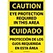 Caution Signs; Eye Protection Required In This Area (Bilingual), 20X14, Rigid Plastic