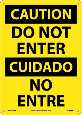Danger Signs; Do Not Enter, Bilingual, 14X10, .040 Aluminum