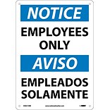 Employees Only (Bilingual), 14X10, Rigid Plastic, Notice Sign