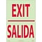 Notice Signs; Exit (Bilingual), 20X14, Glow Rigid