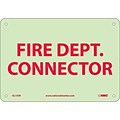 Notice Signs; Fire, Fire Dept. Connector, 7X10, Rigid Plasticglow