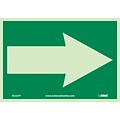 Directional Signs; Arrow Graphic, 7X10, Adhesive Glow