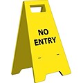 Floor Signs; Heavy Duty, No Entry, English Only, 10 3/4X24 5/8
