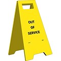 Heavy Duty Floor Signs; Out Of Service, 24.63X10.75