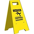 Heavy Duty Floor Signs;  Caution Tripping Hazard, 24.63X10.75