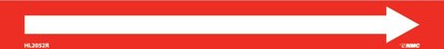 Pipemarker; Adhesive Vinyl, Directional Arrows, Red, 1X9  3/4 Cap Height