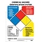 Information Labels; Nfpa Chart With 3 Sets Of 2Numbers 0-4 And Six Symbols, 14X10, Adhesive Vinyl