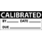 Inspection Labels; Calibrated, Blk/Wht, 1 x 2 1/4, Adhesive Vinyl (27 Labels)
