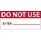 Inspection Labels; Do Not Use, Red/Wht, 1X2 1/4, Adhesive Vinyl (27 Labels)