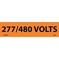 Electrical Markers; 277/480 Volts, 1.125X4.5, Adhesive Vinyl, 25/Pk