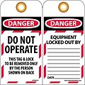 Lockout Tags; Lockout, Danger Do Not Operate This Tag & Lock. . ., 6X3, Unrippable Vinyl