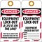 Lockout Tags; Lockout, Equipment Lock-Out A Life Is On The Line, 6X3, Unrippable Vinyl