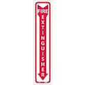 Notice Signs; Fire Extinguisher, 18X4, .040 Aluminum