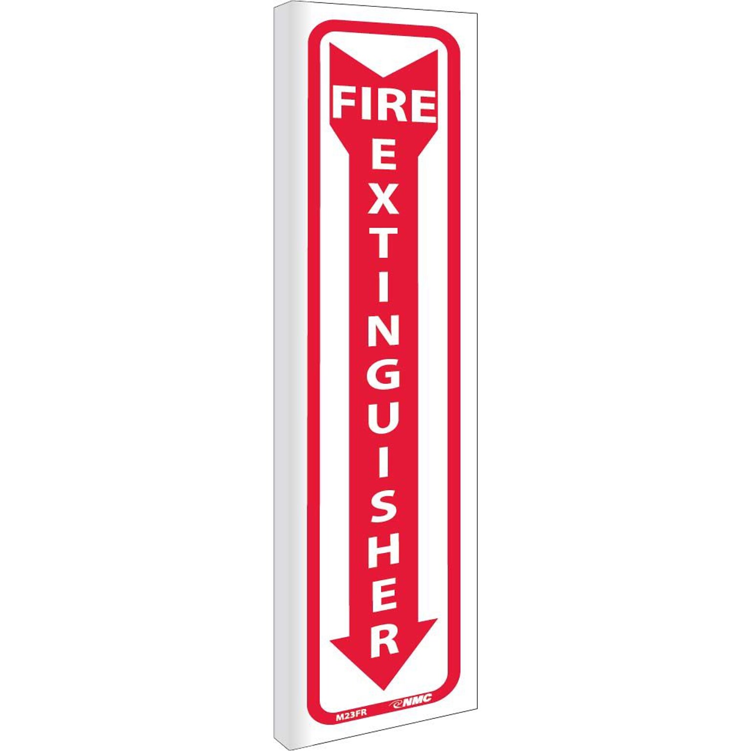 Notice Signs; Fire Extinguisher (Dbl Faced Flanged), 18X4, Rigid Plastic