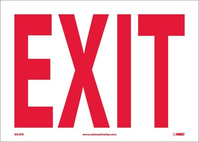 Information Labels; Exit 10X14, Adhesive Vinyl