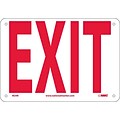 Notice Signs; Exit, 7X10, Rigid Plastic