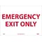 Information Labels; Emergency Exit Only, 10X14, Adhesive Vinyl