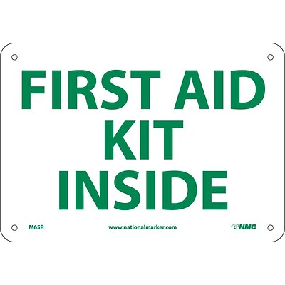 Notice Signs; First Aid Kit Inside, 7X10, Rigid Plastic