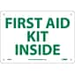 Notice Signs; First Aid Kit Inside, 7" x 10", Rigid Plastic