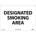 Notice Signs; Designated Smoking Area, 10X14, .040 Aluminum