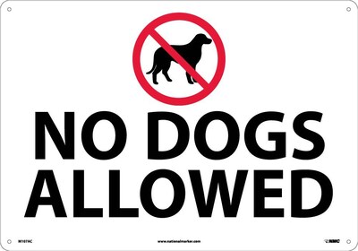 Notice Signs;  No Dogs Allowed, Graphic, 14X20, .040 Aluminum