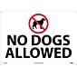 Notice Signs;  No Dogs Allowed, Graphic, 14X20, .040 Aluminum