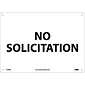 Notice Signs; No Solicitation, 10X14, Rigid Plastic