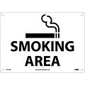 Information Signs; Smoking Area, Graphic, 10X14, .040 Aluminum