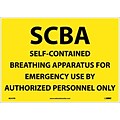 Information Labels; Scba Self Contained Breathing Apparatus, 10X14, Adhesive Vinyl