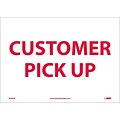 Information Labels; Customer Pickup, 10X14, Adhesive Vinyl