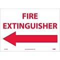 Information Labels; Fire Extinguisher (With Left Arrow), 10X14, Adhesive Vinyl
